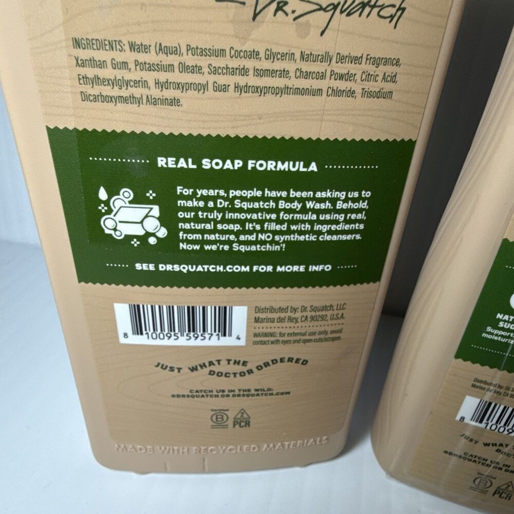 Dr. Squatch Pine Tar 3pc Men's Body Wash Liquid Multipack 14 fl oz - Picture 5 of 7